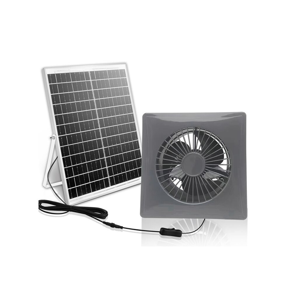 Ventilation 6Inch High-Speed Solar Silent Fan With 8W Panel Shed Solar Exhaust Fan For Chicken Coops,Greenhouses,Sheds A 6031921226419