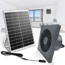 Ventilation 6Inch High-Speed Solar Silent Fan with 8W Panel Shed Solar Exhaust Fan for Chicken Coops,Greenhouses,Sheds A