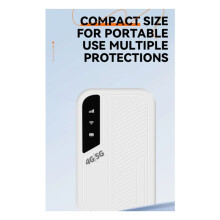4G 5G Mobiele Hotspot Reis Wifi-Hotspot SIM-Slot 300 Mbps Stabiele Verbinding Ondersteunt 10 Apparaten Euraziatisch Wit