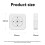 5 Keys 433MHz Universal Button  Wireless Control  System Circular Button Wall Paste LED Light 7