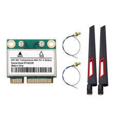 RTL8852BE WiFi 6-Netwerkkaart met 10DBI-Antennes BT 5.2 PCI-E Dual-Band 2,4G/5GHz 1800Mbps-Adapter voor Win 10, 11