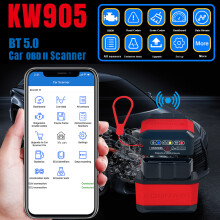 OBDII Car Diagnostic Scanner Wireless BT 5.0 for IOS Android KW905 Orange