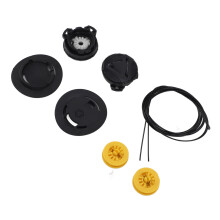 4er Set Drehbare automatische Schnürsenkel ohne Schnürung, Stahldrähte, schwarz, Größe L