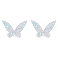 2X Costume D'Aile de Fée Papillon pour Femme et Fille, Ailes D'Ange de Princesse Scintillantes pour Halloween, Costume de Cosplay Blanc