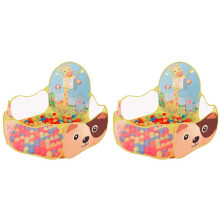 2X Baby Pool Baby Tent Portable Baby Ocean Pool and Basketball Hoop Animal Theme
