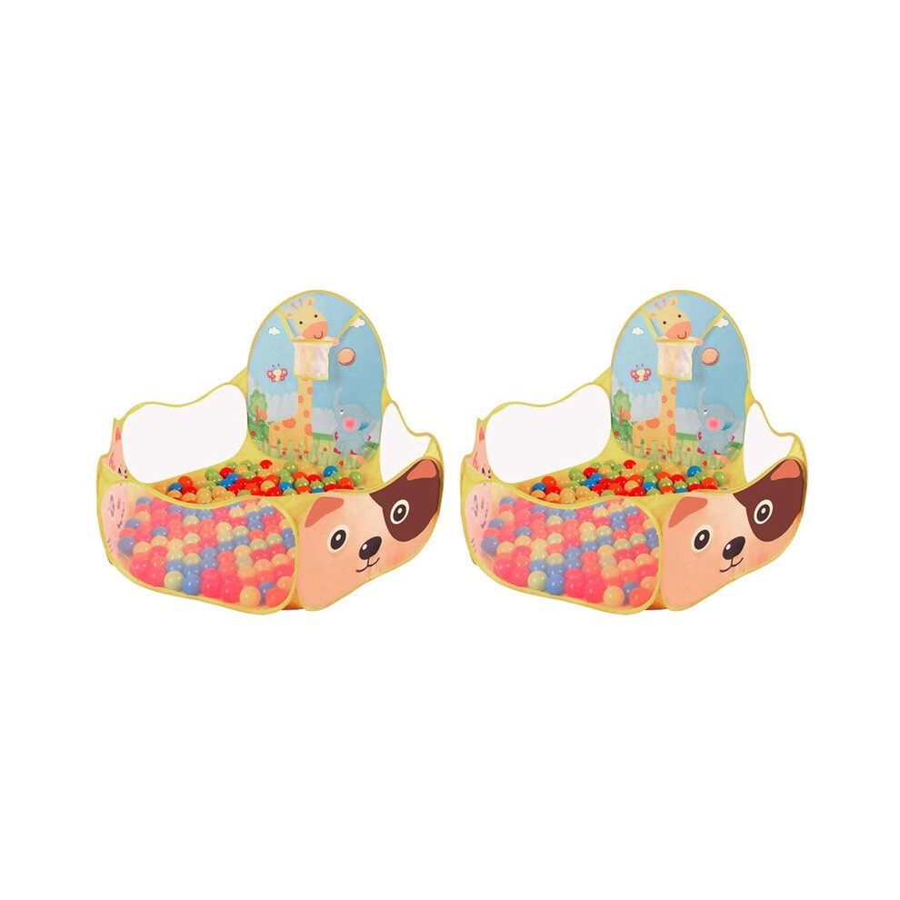 2X Baby Pool Baby Tent Portable Baby Ocean Pool And Basketball Hoop Animal Theme 4712931349061