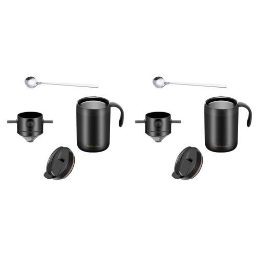 2X Hand-Washed Coffee Cup Hand-Washed Dripping Insulation Coffee Cup Portable Coffee Brewing Set