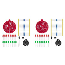 2X NE555 LED Kerstboom Decoratie LED Knipperend PCB Soldeer DIY Kit Rood Groen Knipperend Licht Soldeer Oefenbord