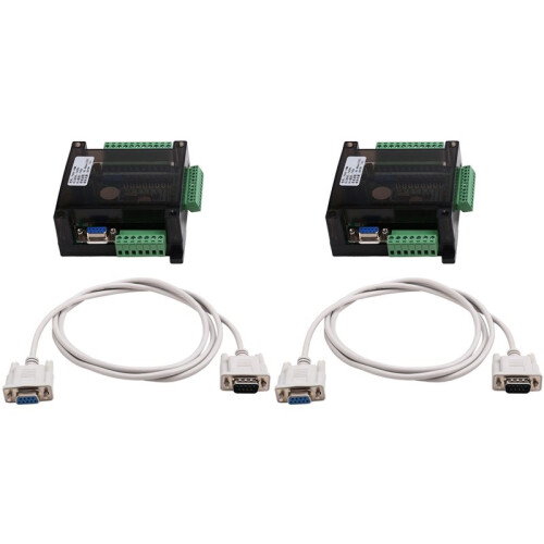 2X FX3U 14MR 6AD 2DA RS485 8 Input 6 Relay Output 6 Analog Input 2 Analog (0-10V) Output PLC Controller Board