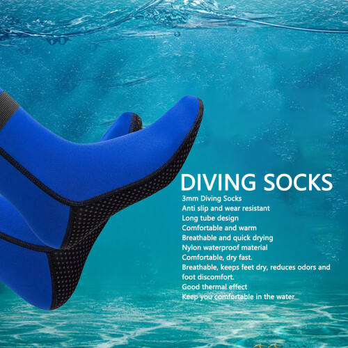 Wetsuit Socks for Swimming Blue XXL