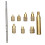 5X Heat Insert Nut Iron Tip T12 Soldering Iron Tip Insert Internal Thread Tip M2-M8 Brass Hot Nut Insertion Kit 2