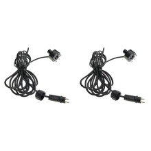 2X RGB 6 LED AC12V Fonteinverlichting met 2-Pins Aansluiting Onderwatervijververlichting Waterornamentverlichting voor Zwembad, Tuin