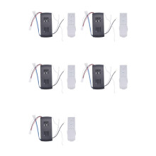 5X Universal Ceiling Fan Remote Control Kit 40W 6-Speed Timing Function Replacement Remote for Ceiling Fans & Lights