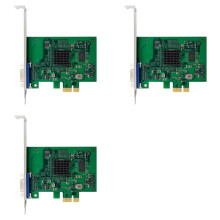 3X ST425 PCIe X1 AST2400 2K VGA Card 1920 X1200 32bpp@60Hz for Win10/Win 11 32/64 PCIE Expansion Card Adapter