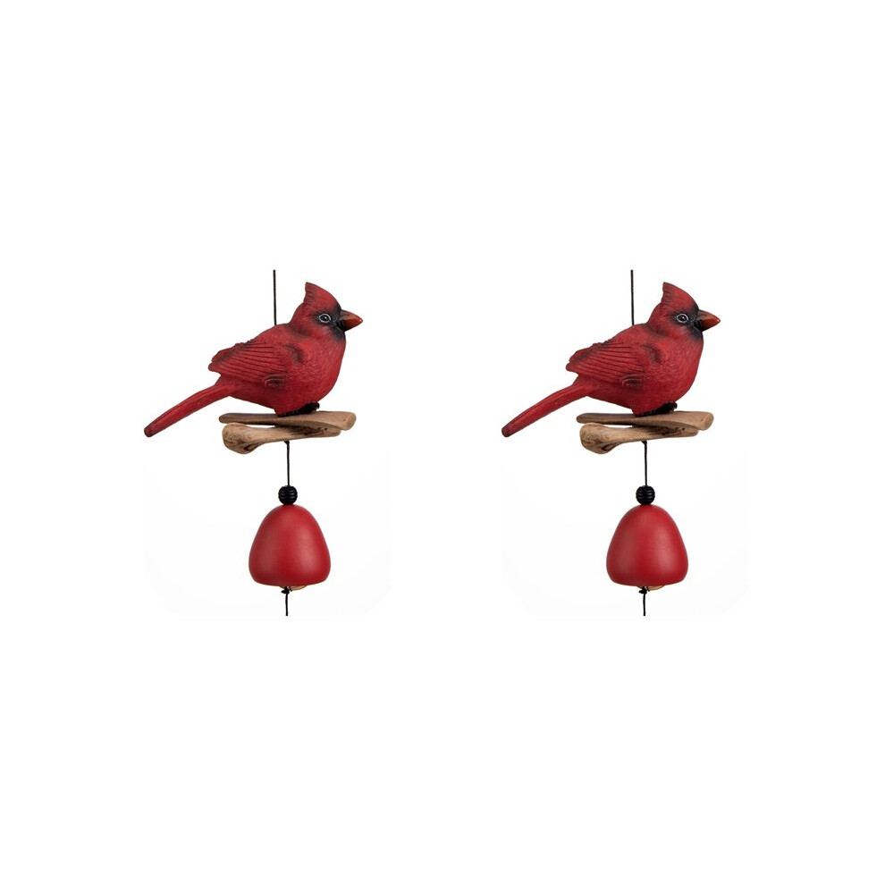 2X Cardinal Bird Wind Chime, Cardinal Gifts For 'S Love Gift, Bird Bell Chimes For Garden Backyard Church 6033344320408