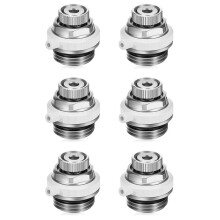 6X Fully Automatic Air Vent Auto Cut-Off Self Bleeding Radiator Valve 1/2inch for Heating Systems