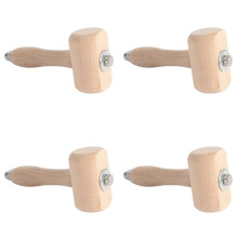 4X Wooden Mallet Leathercraft Carving Hammer Sew Leather Tool Kit (Wooden)