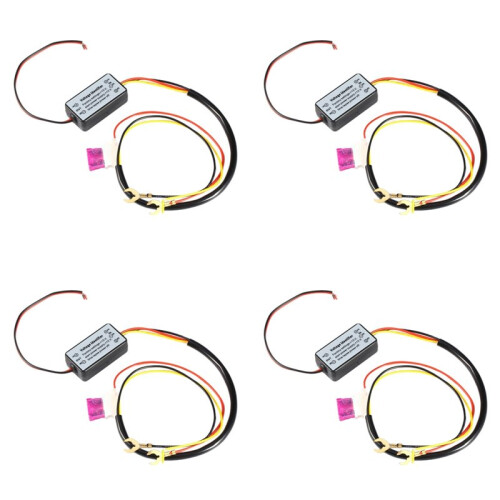 4X Auto LED Dagrijverlichting Controller Relais Harnas Dimmer aan/Uit 12-18V Mistlamp Controller DRL Controller