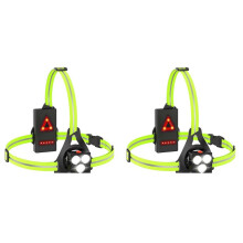 2X Nacht Laufen Licht für Läufer, LED Brust Lampen mit Reflektierender Weste und Akku Laden Lichter