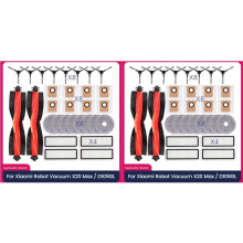 2Conjunto Repuestos para Aspiradora Robot para  X20 Max / D109GL Cepillo Principal Cepillo Lateral Filtro HEPA Paño de Fregona Bolsa para Polvo