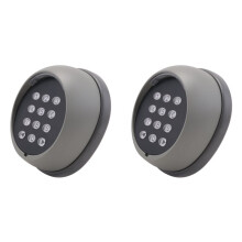 2X Teclado Inalámbrico de Metal, Teclado con Abridor de Puerta, Código Rodante, Teclado de 433 Mhz para Control de Acceso de Puerta de Garaje, Alta