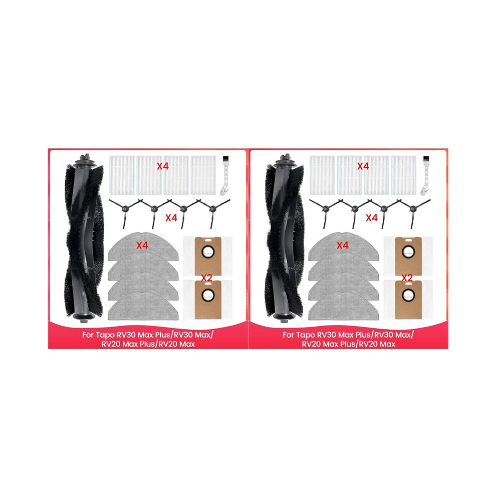 2 Set Accessory Set For Tapo Rv30 Max Rv30 Max, Rv20 Max Rv20 Max Vacuum Cleaner Replacement Parts 6031596829137