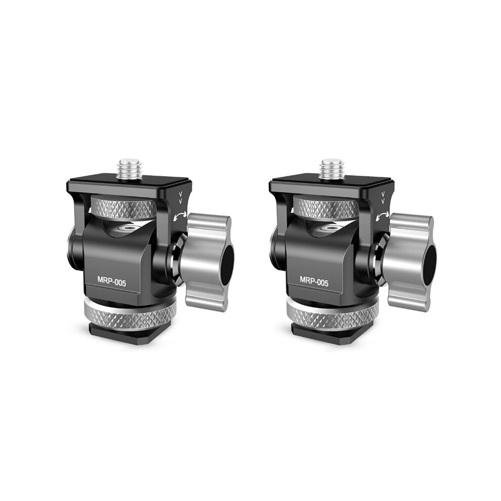 2X Monitor Mount Tripod Cold Shoe Adapter 1/4 Inch For Mounting Camera Monitor Flash Microphone Led Fill Light 6034253160741