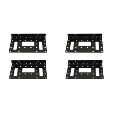 4x Hard Disk Mounting Bracket Hard Drive Bracket for 2.5in/3.5in SAS/ HDD SSD DIY Storage Metal Hollowout Rack Shelf