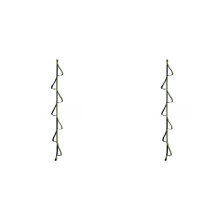 2X 7 Rings Rock Climbing Four-Step Etrier Rise Rope Ladders Ascending Sling Mountain Deck Ladder Foot Pedal