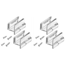 Guia Inferior para Porta de Chuveiro Deslizante (Suspensão Superior) Guia para Porta de Chuveiro, Canais de 3/8 Pol. (Pacote com 4)