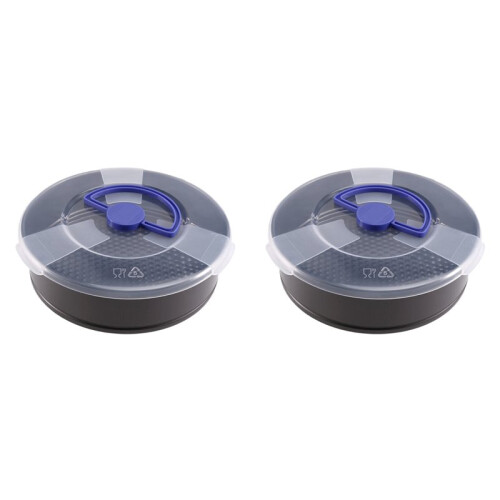 2X Springform Cake Tin, Round Springform Cake Tin, Non-Stick Cake Tin, Springform Pan with Lid and Removable Base