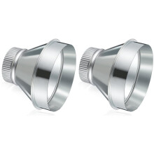 2pcs 7 Inch to 4 Inch Duct Reducer Increaser Galvanized Steel Air Duct Adapter Round Crimped Pipe