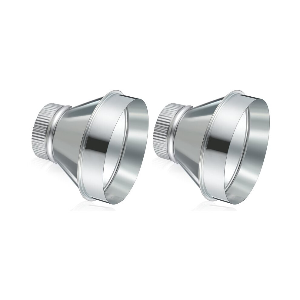 2Pcs 7 Inch To 4 Inch Duct Reducer Increaser Galvanized Steel Air Duct Adapter Round Crimped Pipe 6033970340153