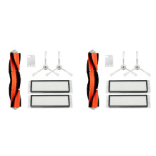 2Ensemble Pièces de Rechange pour Aspirateurs pour 1S, Rockrobo V1, S4, S5, S6, SDJQR01RR, SDJQR02RR, Brosse Latérale Principale, Filtre Hepa