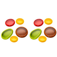 10 Pieces Set Avocado Saver, Onion Silicone Storage, Half Cut Fruit Containers - Reusable Kitchen Gadgets for Fridge