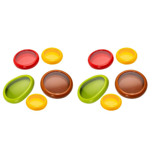 10 Pieces Set Avocado Saver, Onion Silicone Storage, Half Cut Fruit Containers - Reusable Kitchen Gadgets for Fridge