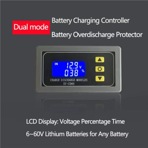 2X XY-CD60 Solar Battery Charger Controller Module Powered Off  Voltage Protection Undervoltage 2