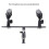 2X per Alctron MAS020 Supporto per Doppio Microfono Supporto per Doppio Microfono per Registrazione Stereo 3