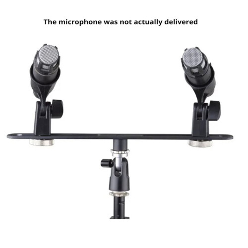 2X pour Alctron MAS020 Support de Microphone Double Enregistrement Stéréo Support de Microphone Double 2