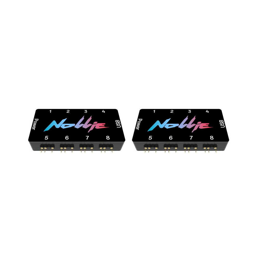 2X Nollie 8Port 5V 3Pin Addressable Argb Controller Support Signalrgb Openrgb Power For Extended Motherboard Light 4711151135287