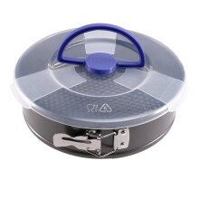 2X Springform Cake Tin, Round Springform Cake Tin, Non-Stick Cake Tin, Springform Pan with Lid and Removable Base