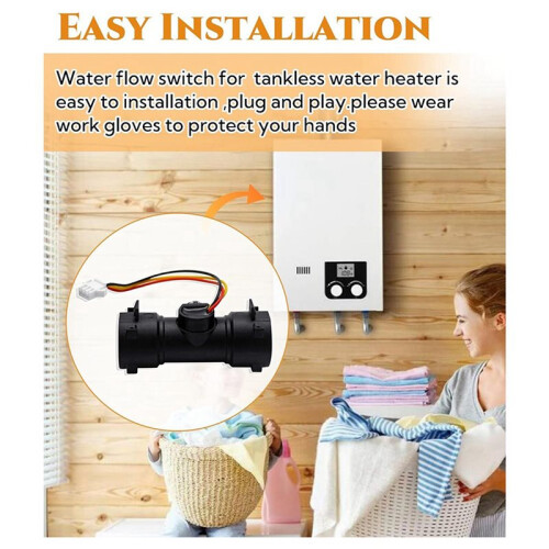 2X Water Flow Sensor RV Tankless-Water Heater with Installation Accessories 2