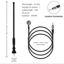 2X Universal Radio Antenna AM/FM Antenna for Car ATV UTV RV Truck Yacht Waterproof Radio Lantern Connector Antenna