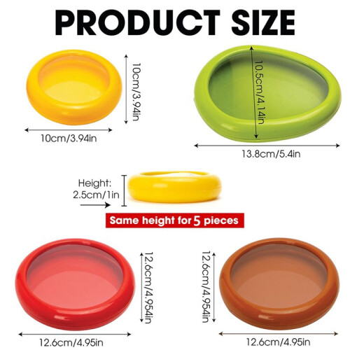 10 Pieces Set Avocado Saver, Onion Silicone Storage, Half Cut Fruit Containers - Reusable Kitchen Gadgets for Fridge 2