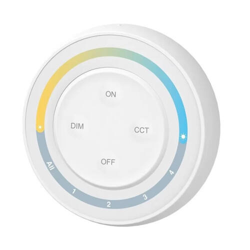 S1W+ 4-Zone 2.4GHz Rainbow Remote Controller  Dual White/Color Temperature for Series Lamp Bulb Light Controller