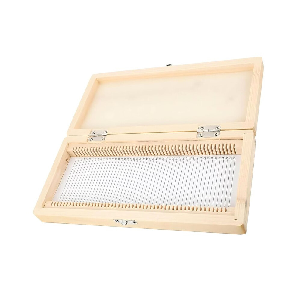 Microscope Slides, 50-Slide Wooden Storage Box for Blood Slides and Specimens, Compact Design for Biology Students-image-OPC-PS5YFT7-NEW