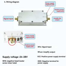 1050-1150MHz RF Power Amplifier 20W 45dB High Gain 1050-1090-1150MHz for GNSS Receiver WIFI Drone Satellite Signal Radio
