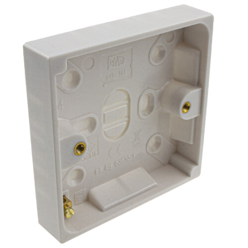kenable [20 Pack] Surface Mount Back Box Pattress Box 1 Gang 16mm 1