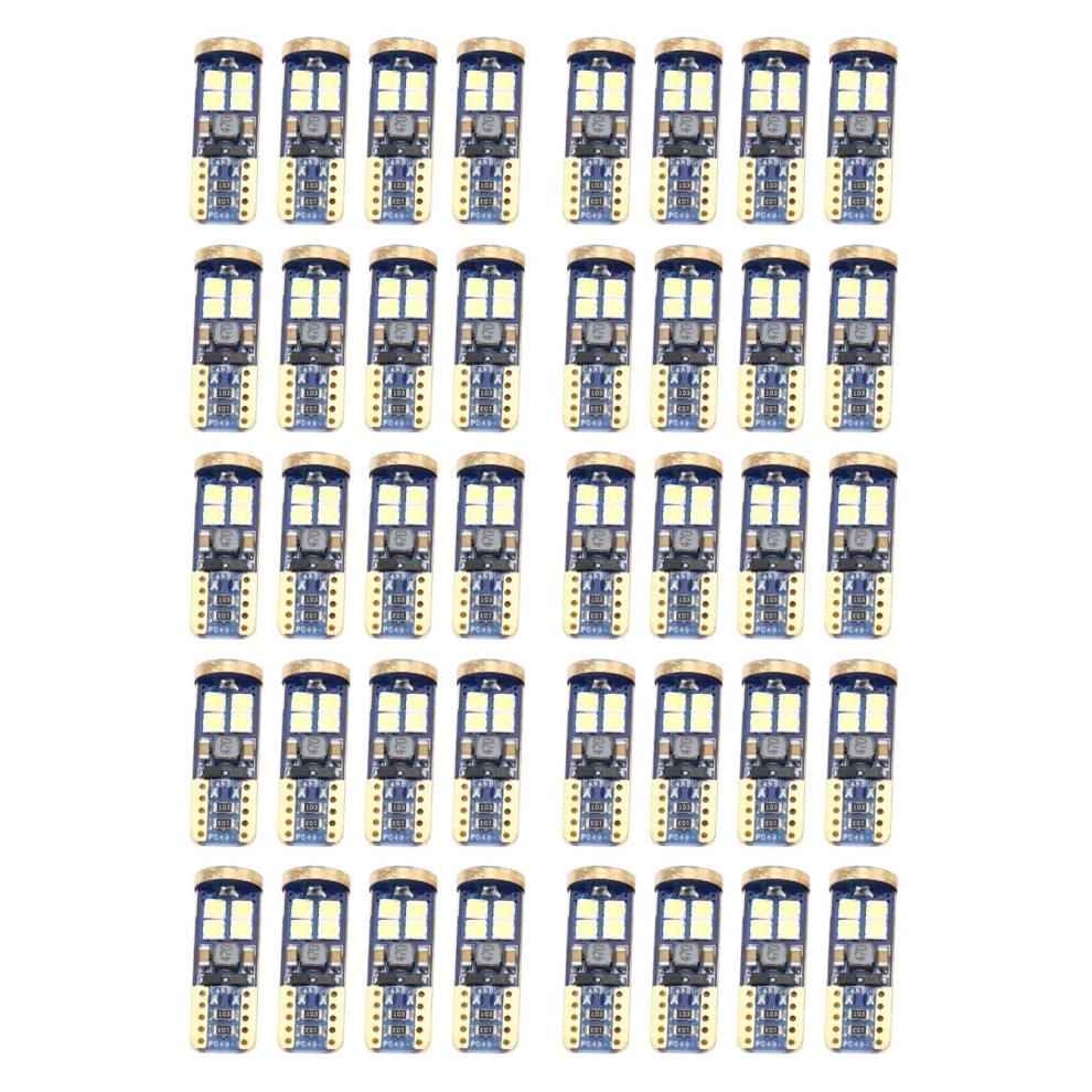 T10 168 Led Car Bulb 40Pcs 194 W5w 12-Smd 3030 Chipset Led Bulbs Canbus For Car Interior Dome Map Door Courtesy License Light 6032819491377