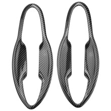 3X Car Front Door Handles Cover Trim Carbon Fiber Door Handle Bowl for HRV HR-V Vezel 2014-2017 Exterior Styling